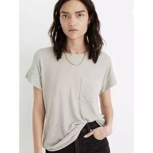 Madewell Eastover Ribbed Pocket Tee